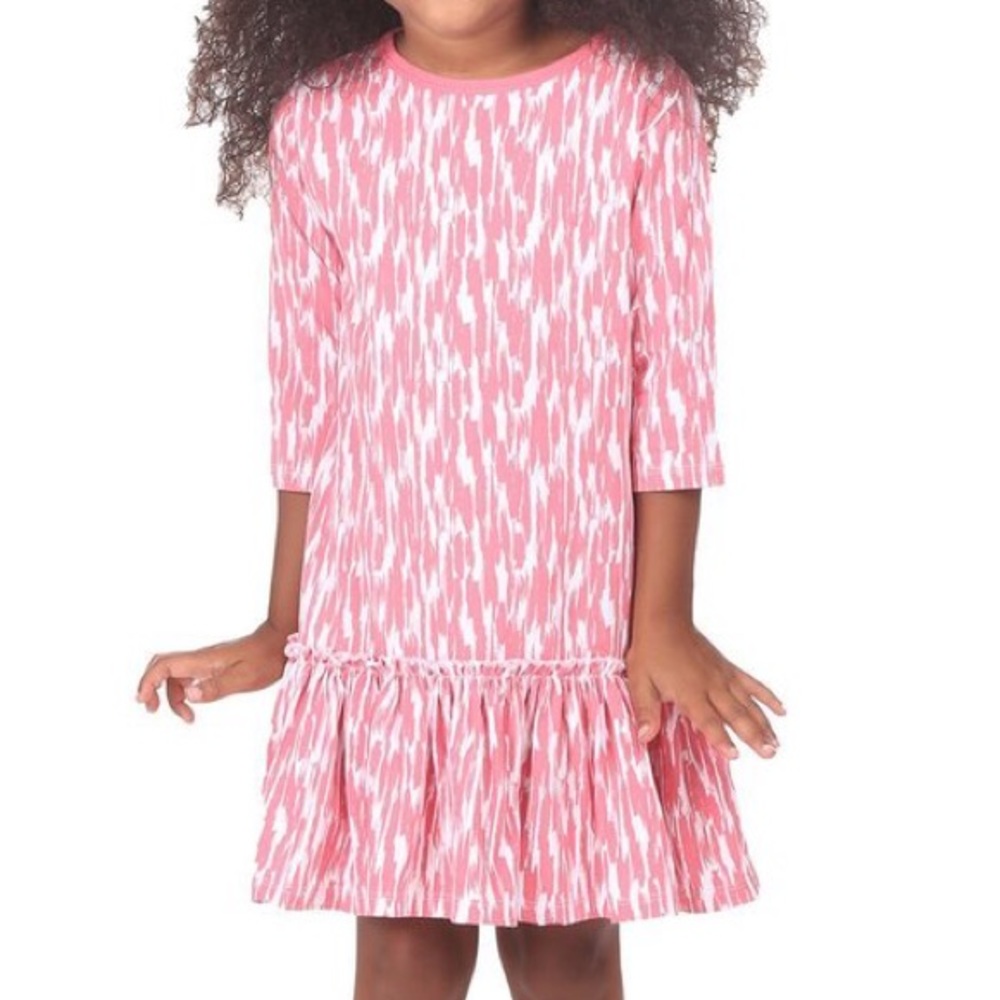 Duffield Lane Maeve Dress Tiered Ruffle Hem Girls Abstract Ikat 5